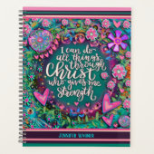 聖書の聖句のフローラは私が出来かわいらしる プランナー手帳 (正面)