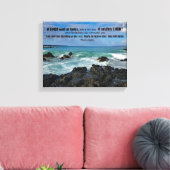 聖書の聖句の仕事38:11マウイのロッキービーチ キャンバスプリント (インサイチュ (リビング))