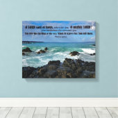 聖書の聖句の仕事38:11マウイのロッキービーチ キャンバスプリント (インサイチュ (ウッドフロア))