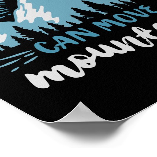 聖書の聖句の信仰は山の神を動かすことができる ポスター (角)