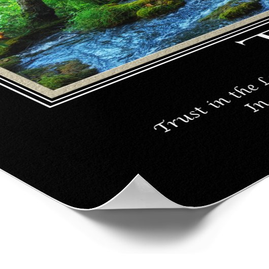 聖書の聖句の信頼の諺感動的 ポスター (角)