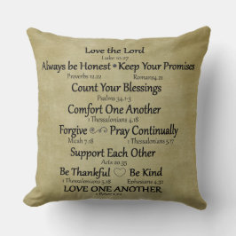 聖書の聖句の家族の規則 クッション