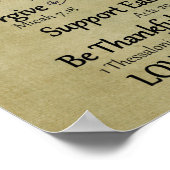 聖書の聖句の家族の規則 ポスター (角)