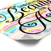 聖書の聖句の引用文 – 神与えの美しい灰 ポスター (角)