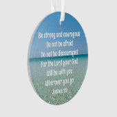 聖書の聖句の感動的クリスマスが強い オーナメント (正面)