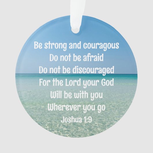 聖書の聖句の感動的クリスマスが強い オーナメント (正面)