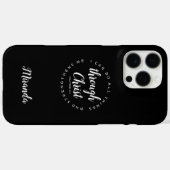 聖書の聖句の白黒は、私は全てのことを行うことができる Case-Mate iPhoneケース (裏面 (横))