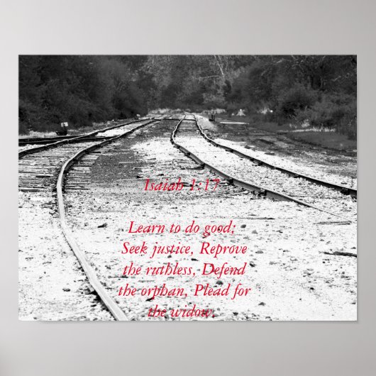 聖書の聖句の社会正義 ポスター (正面)