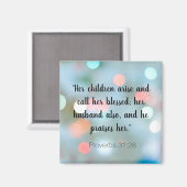 聖書の聖句の箴言31キリスト教徒 マグネット (正面/裏面)