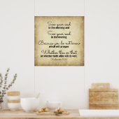 聖書の聖句はあなたの種を蒔く ポスター (キッチン)