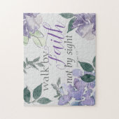 聖書の聖句は信仰によって歩く光景の水の色 ジグソーパズル (縦)