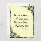 聖書の聖句は決してあなた離れを守らない ポストカード (正面/裏面)