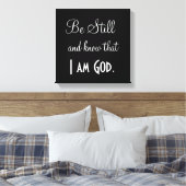 聖書の聖句は私が神のプリントであることを知っている キャンバスプリント (インサイチュ (寝室))