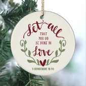 聖書の聖句は、あなたがコリント人を一つ行うことを全て許しなさい セラミックオーナメント