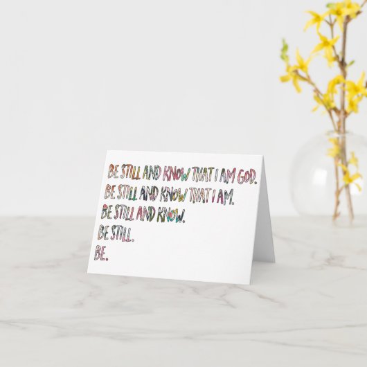 聖書の聖句は、まだ知っ感動的ている カード (黄色い花)