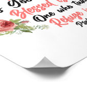 聖書の聖句は、主が良いことを見て味わう ポスター (角)