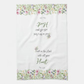 聖書の聖句は、植物学を持つ主への信頼 キッチンタオル (縦)