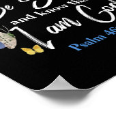 聖書の聖句は、私が詩篇の神であることを知っている ポスター (角)