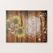 聖書の聖句ひまわりの花を彼に望む ジグソーパズル (横)