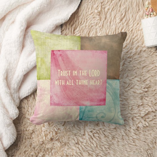聖書の聖句への信頼装飾用クッション クッション (ブランケット)