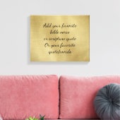 聖書の聖句またはお気に入りの聖なる書物、 経典引用文を追加する キャンバスプリント (インサイチュ (リビング))