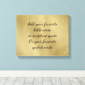 聖書の聖句またはお気に入りの聖なる書物、 経典引用文を追加する キャンバスプリント (インサイチュ (ウッドフロア))