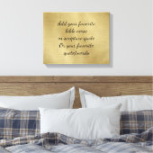 聖書の聖句またはお気に入りの聖なる書物、 経典引用文を追加する キャンバスプリント (インサイチュ (寝室))