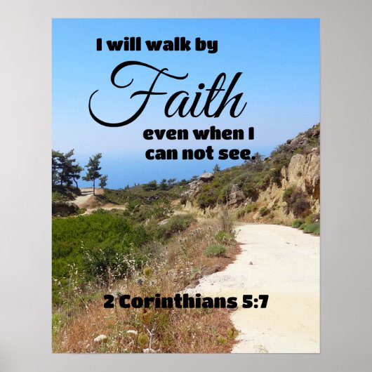 聖書の聖句を信じて歩こう ポスター (正面)