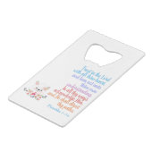 聖書の聖句を信じなさい クレジットカード栓抜き (裏面アングル)