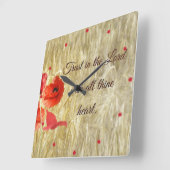 聖書の聖句を信じなさい スクエア壁時計 (傾斜)