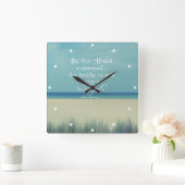 聖書の聖句を恐れない スクエア壁時計 (ホーム)