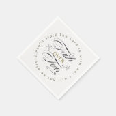 聖書の聖句を恐れることに対するやる気を起こさせる信仰 スタンダードカクテルナプキン (角)