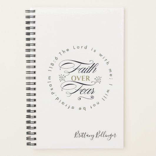 聖書の聖句を恐れパーソナライズされたる信仰 プランナー手帳 (正面)