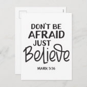 聖書の聖句を恐れ信じてはいけない シーズンポストカード (正面/裏面)