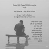 聖書の聖句を慰める主への信頼 シール (正面)