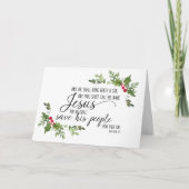 聖書の聖句を持つ宗教的なクリスマスカード シーズンカード (正面)