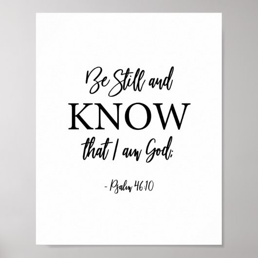 聖書の聖句を知っているキリスト教のプリント ポスター (正面)