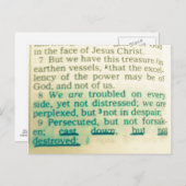 聖書の聖句を破壊せずに投げ捨てる ポストカード (正面/裏面)