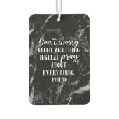 聖書の聖句を祈心配しない聖なる書物、 経典クリスチャン カーエアーフレッシュナー (裏面)