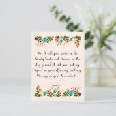 聖書の聖句アートを励ます – Isaiah 44:3 ポストカード (スタンド正面)