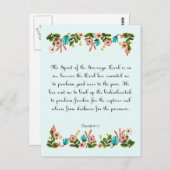 聖書の聖句アートを励ます – Isaiah 61:1 ポストカード (正面/裏面)