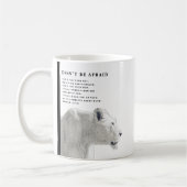 聖書の聖句アートライオンを恐れてはいけない コーヒーマグカップ (左)