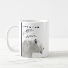 聖書の聖句アートライオンを恐れてはいけない コーヒーマグカップ