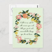 聖書の聖句アート – エレミヤ33:3 ポストカード (正面/裏面)