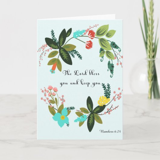 聖書の聖句アート – 数字6:24 シーズンカード (正面)
