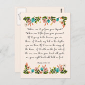 聖書の聖句アート – 詩篇139:7-10 ポストカード (正面/裏面)