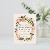 聖書の聖句アート – 詩篇32:7 ポストカード (スタンド正面)