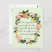 聖書の聖句アート – Habakkuk 3:19 ポストカード (正面/裏面)