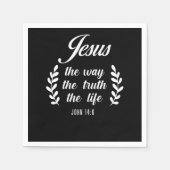 聖書の聖句イエスの真実の道ヨハネ スタンダードカクテルナプキン (正面)