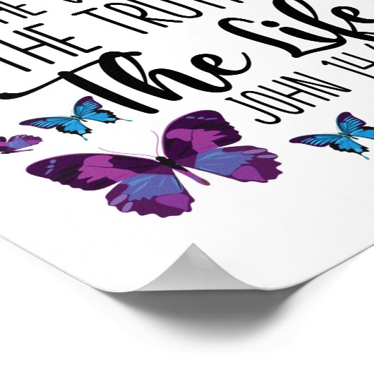 聖書の聖句イエスの真実の道ヨハネ ポスター